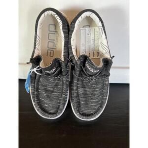 Hey Dude’s Walley Youth Y-3 L-4 Stretch Black Brand New No Box